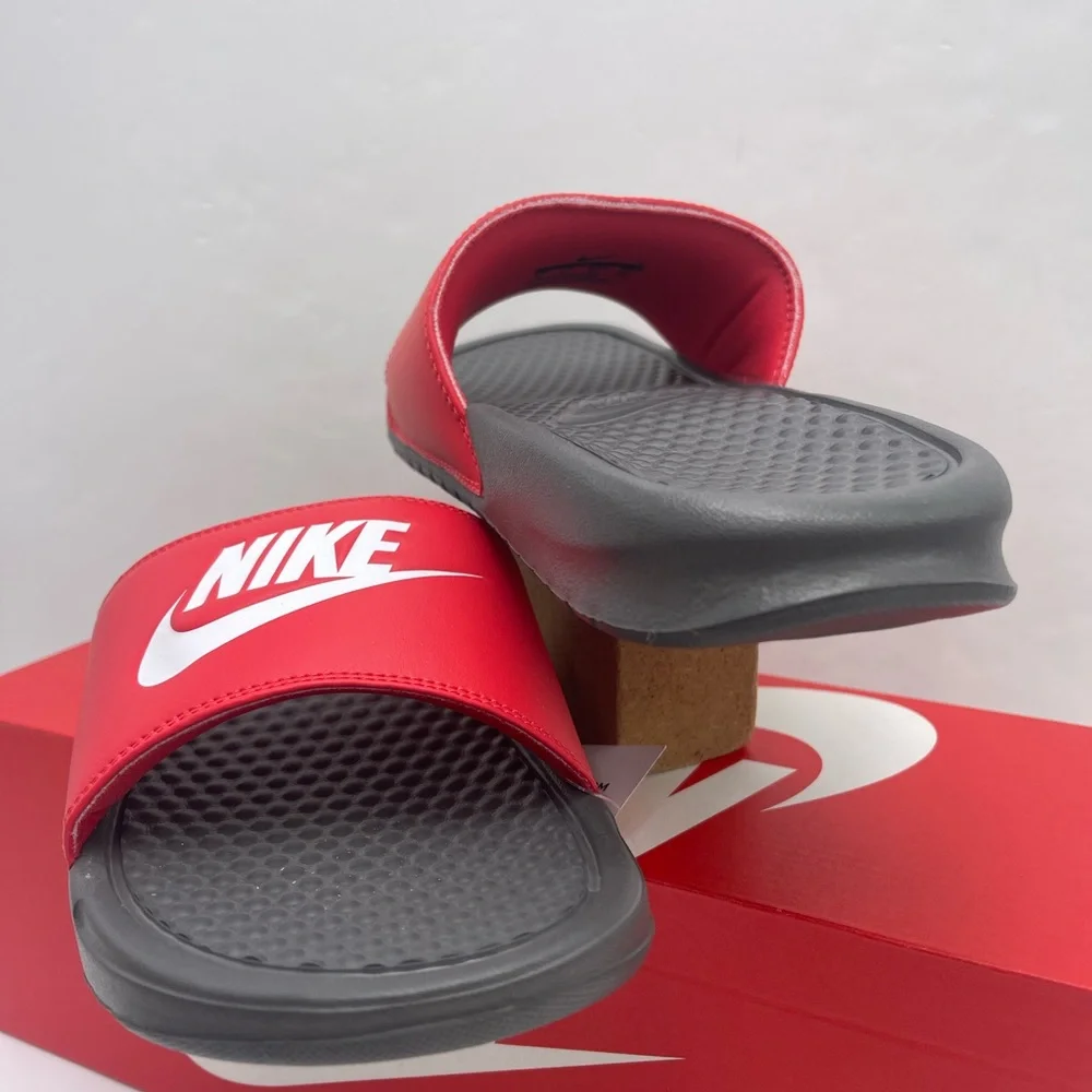 Nike Red and Gray Slide Sandals Men’s Slides BENASSI JDI
BENASSI JDI - Picture 8 of 16